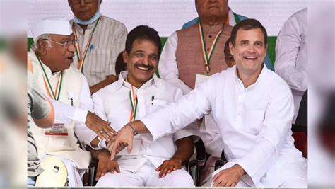 Congress Leaders Rahul Gandhi Mallikarjun Kharge Kc Venugopal