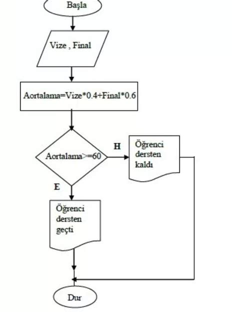 Algoritma Ve Akış Diyagramları 10 Tane örnek