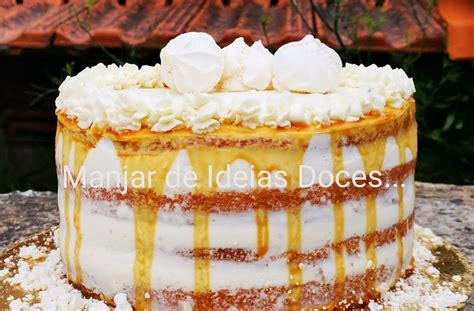 Manjar de ideias doces e não só Bolo semi naked de amêndoa recheio de mascarpone e frutos