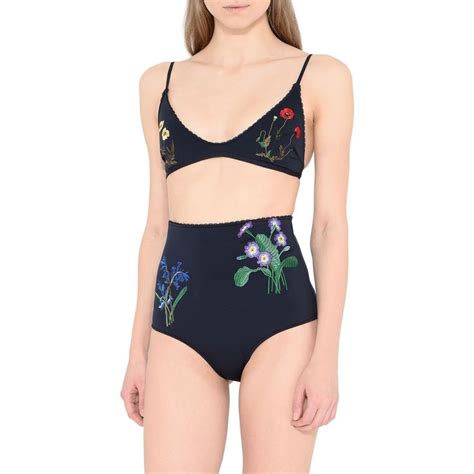 Botanical Embroidered Triangle Bikini Top Stella Mccartney Luxury