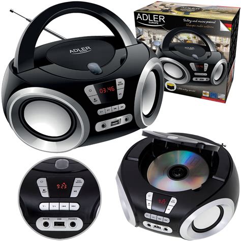 Radioodtwarzacz Boombox Fm Cd Mp Usb Aux Wie A