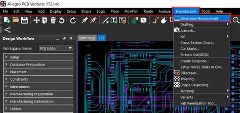 Dimension Environment In Allegro Pcb Editor Allegro X Pcb Editor