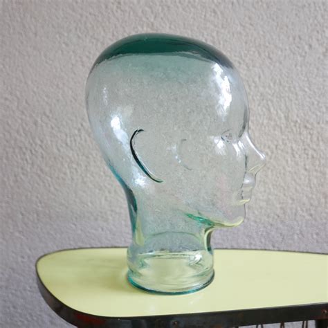 Glass Mannequin Head Vintage 80s Etsy