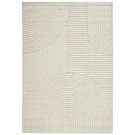 Novel Webteppich Creme Textil Struktur Rechteckig 80x150 Cm ISO