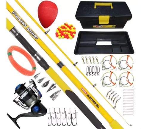 Kit Pesca Telescopica Reel Caja Completa Rio Laguna