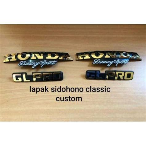 Jual Logo Emblem Tangki GL Pro Luxury Sport Set Logo Bok Aki Gl Pro