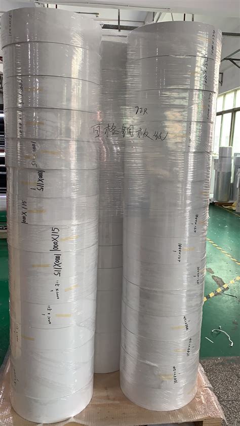 Self Adhesive Direct Thermal Synthetic Label Raw Material In Jumbo Roll