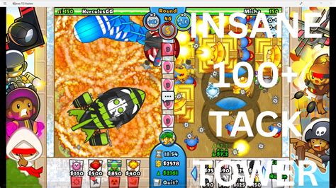 INSANE 100 TACK SHOOTR BALLOON TD BATTLES YouTube