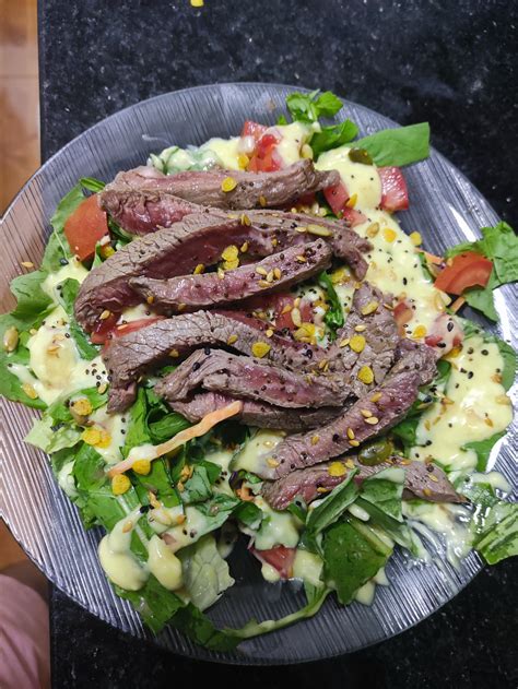 [homemade] Salad And Steak R Food