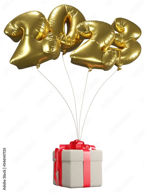 happy new year 2023. gold balloons Stock Photo | Adobe Stock