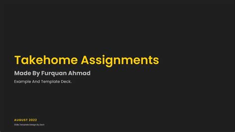 Design Take Home Assignment Template Figma