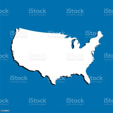 Map Of Usa Stock Illustration Download Image Now Cartography Country Geographic Area Cut