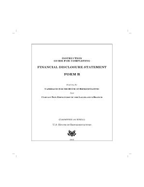 Fillable Online Ethics House Financial Disclosure Statement Form B