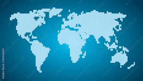 World Map Vertical Blocks Stock Vector Adobe Stock