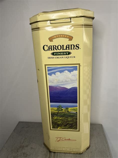 Carolans Finest Irish Cream Liqueur Empty Collectable Tin Container On