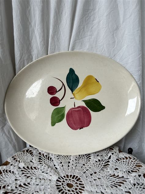 Tootie Fruity Vintage Stetson Pottery Platter Hand Painted By Joni