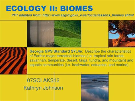 PPT - ECOLOGY II: BIOMES PowerPoint Presentation, free download - ID ...