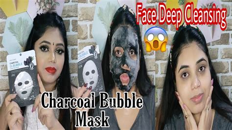 Charcoal Bubble Sheet Mask Review Detoxifying Purifying Sheet Mask Get