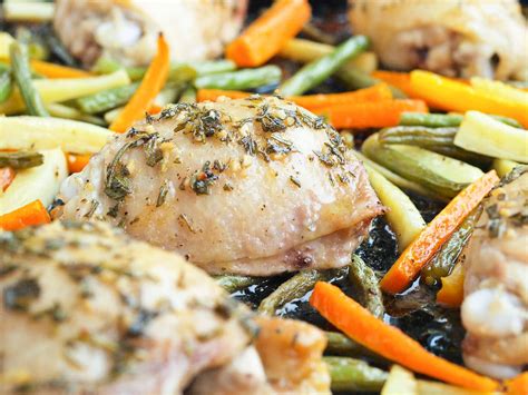 One Pan Chicken And Vegetables With Fresh Herbs Happy Healthy Mama