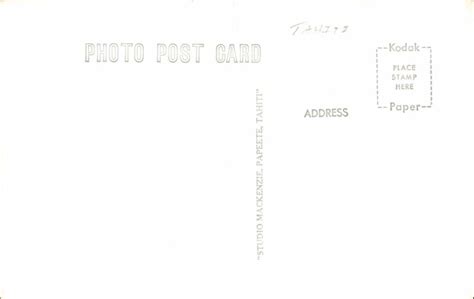 Tahiti Nude RPPC Beautiful Tahitian Woman Real Photo Australia Oceania Tahiti Postcard