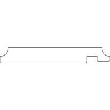 Bande de rive épicéa du Nord 16 2 gorges 1 rainure US2 rainé en bout