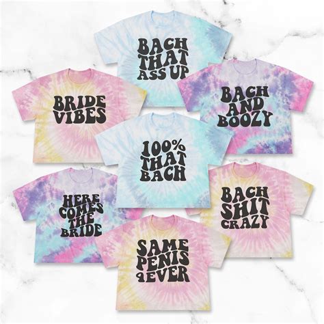 Custom Tie Dye Bachelorette Party Shirts Retro Bach Party Etsy