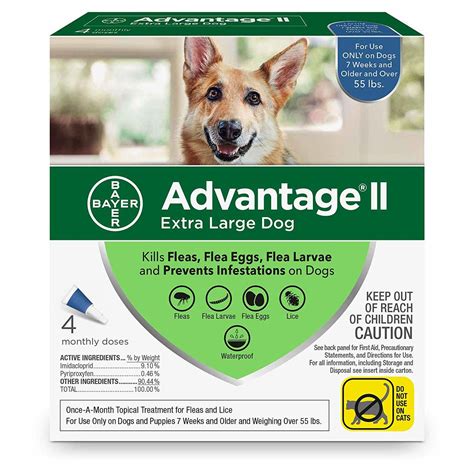 Advantage Ii Topical Flea Treatment For Dogs And Puppies Over 55 Lbs