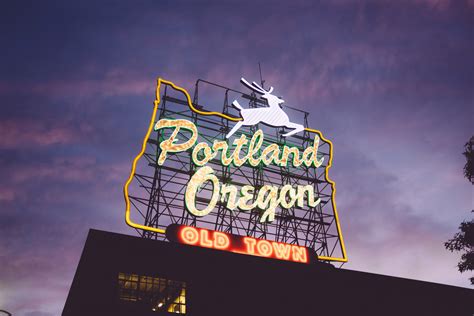 Old Town Portland Oregon Sign Image Free Stock Photo Public