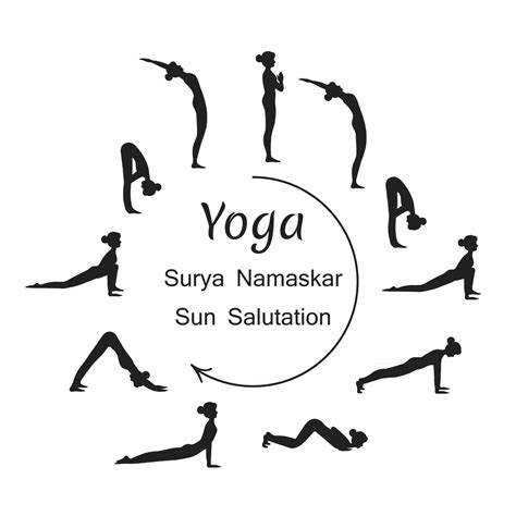 Surya Namaskar Un Saludo Al Sol Yoga Asanas Secuencia Conjunto