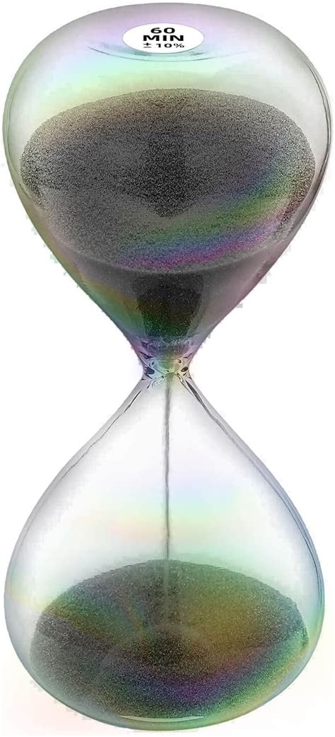 Cncj Hourglass 60 Minute Sand Timer Black Sand Clock