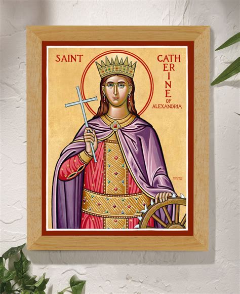 St Catherine Of Alexandria Original Icon Tall Original Icons Of