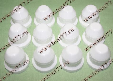 Колпачки на колёсные гайки Газель 3302 пластик комплект 12шт (белый)