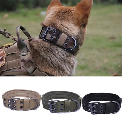 Outdoor Hunting Dog Collars Tactical Military Adjustable Dog Collars