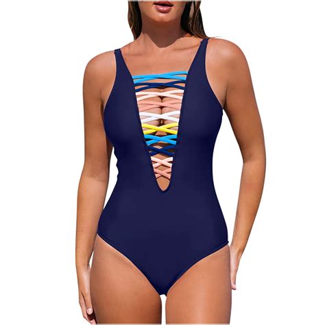 Zzwxwa Womens Swimsuits Women Bikini Print Strappy Back Set Swimsuits