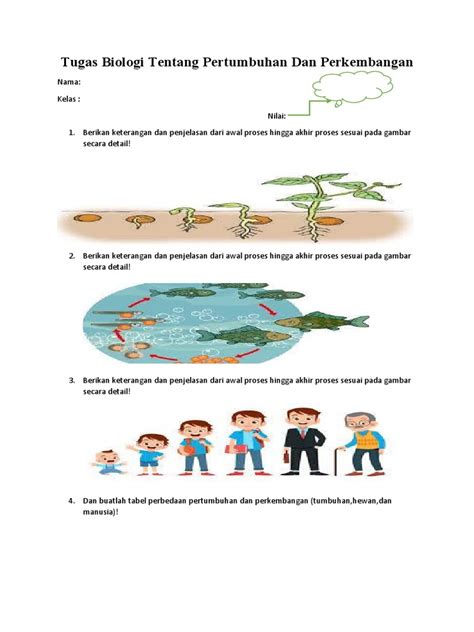 Tugas Biologi Tentang Pertumbuhan Dan Perkembangan Kls Xii Pdf