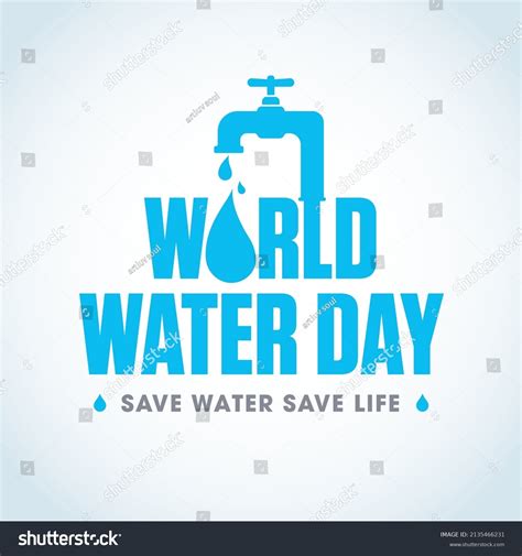 World Water Day Concept Logo Typography Stock Vector (Royalty Free ...