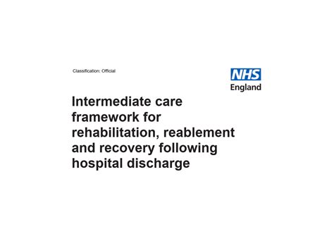 Intermediate Care Framework For Rehabilitation Reablement And Recovery