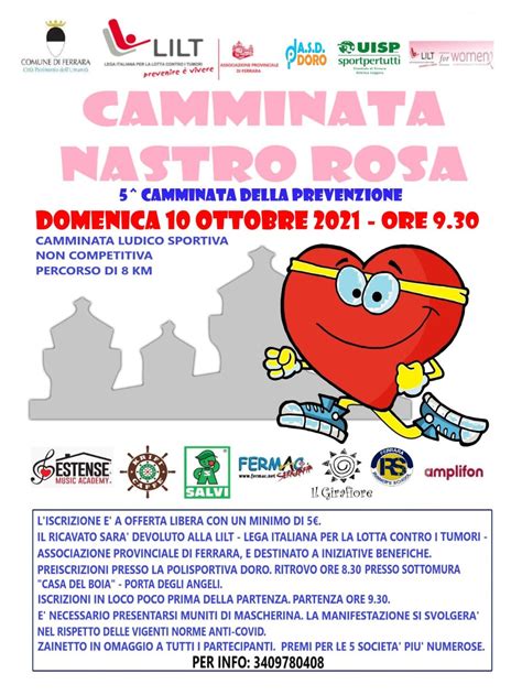 Camminata Lilt Nastro Rosa Per Promuovere Prevenzione E Corretti