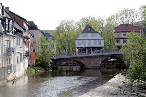 Bridge Houses of Bad Kreuznach Editorial Stock Photo - Image of blue ...