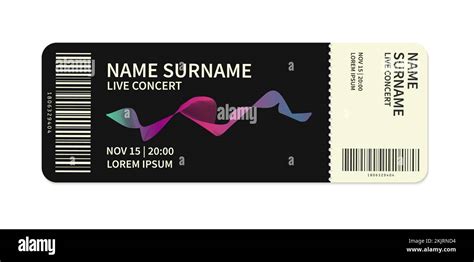 Concert Party Or Festival Ticket Concert Ticket Template Vector