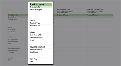 Layer App Excel Ff E Specification Template