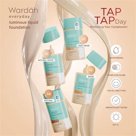 Jual Wardah Everyday Luminous Liquid Foundation Alas Bedak Cair