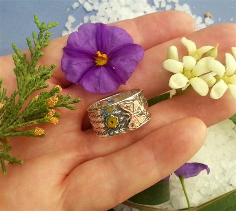 18 Kt Butterfly Ring Wedding Ring Band Ring Decorated With Etsy