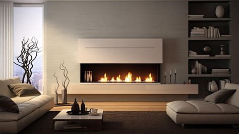 Premium Photo | Design ethanol fireplace