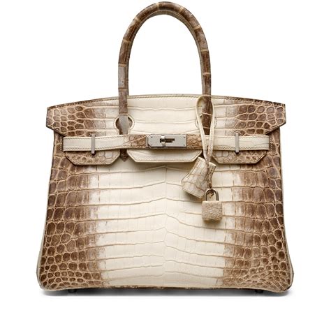 Herm S White Himalaya Crocodile Birkin Palladium Hardware Available