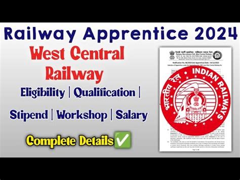 West Central Railway Apprentice Recruitment Rrc Wcr Apprentice