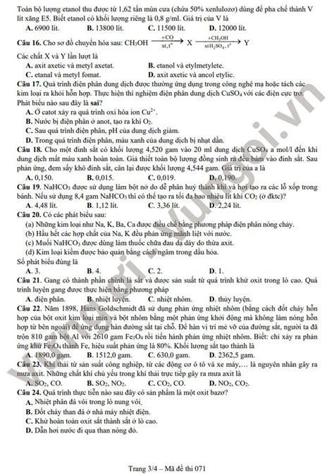 Đề Tham Khảo Kì Thi đánh Giá Năng Lực Đh Sư Phạm Hà Nội Môn Hóa