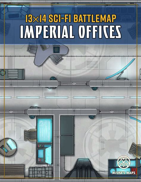 Imperial Offices Sci Fi Battlemap Miska S Maps Miska S Sci Fi