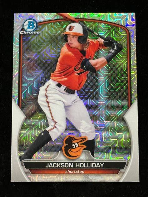 Lot 2023 Bowman Chrome Mojo Refractor Jackson Holliday RC