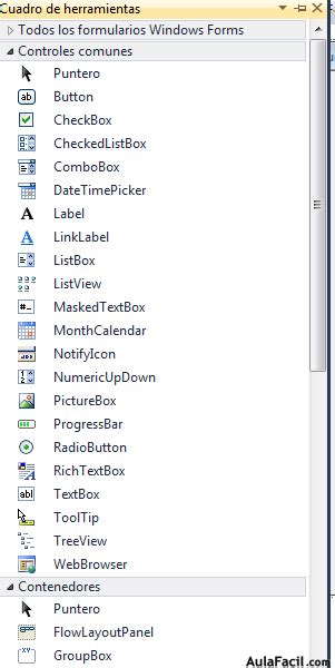 Cuadro De Herramientas Y Controles Visual Basic Paso A Paso